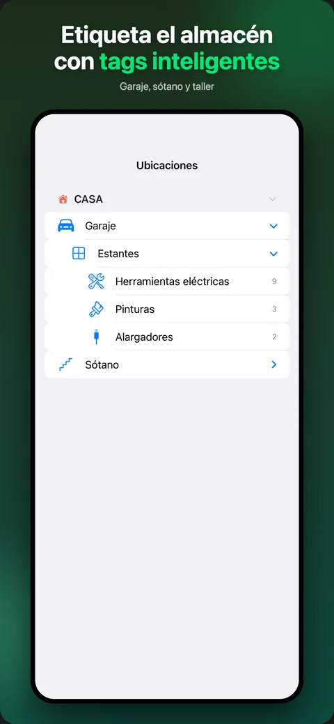 Tus lugares y contenedores